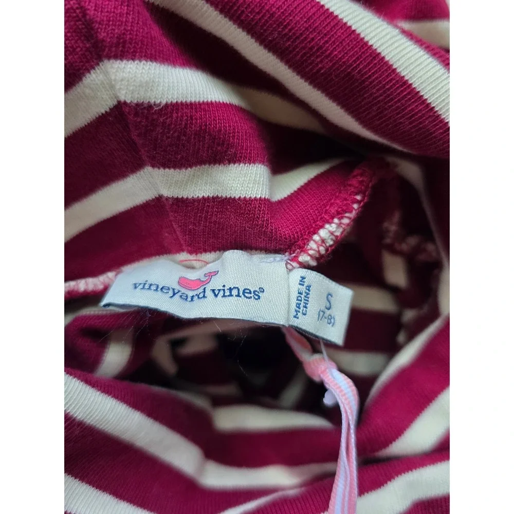 Vineyard Vines Striped Cowl Neck Knit Sweater Dress Girls S (7-8)